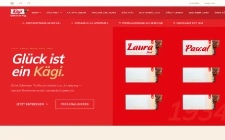 Startseite von Kägi heute